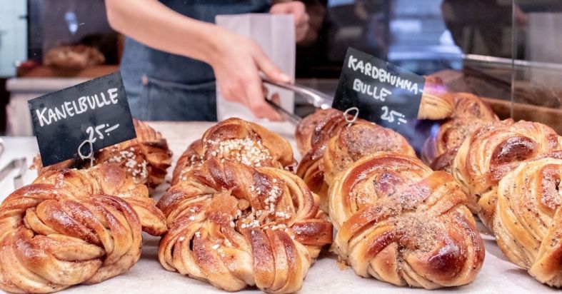 Cinnamon buns in a Swedish bakery. Photo: Jessica Guzik