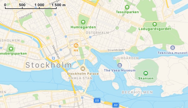 Karte von Stockholm. Bild: Apple