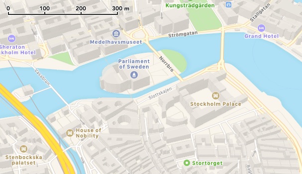 Map of Stockholm. Photo: Apple