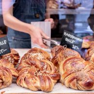 Cinnamon buns in a Swedish bakery. Photo: Jessica Guzik