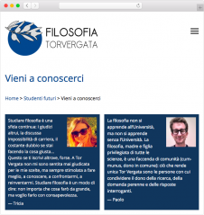 A small website by Filosofia TorVergata from Italy.